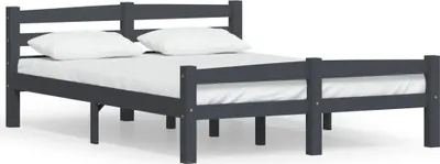Obrázek produktu pro vidaXL Postel z masivu tmavě šedá borovice 140x200 cm