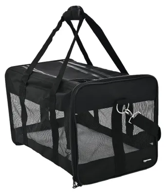 Immagine prodotto di Borsa da trasporto AmazonBasics per cani e gatti, grande, 50 x 25,9 x 28,4 cm, morbida, per animali domestici