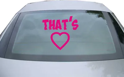 Produktbild von Indigos UG - Aufkleber Heckscheibe & Motorklappe DE6408 - pink - 600x571 mm - that's love - Auto Scheiben Fenster Heckklappe Tuning Racing JDM - Die cut