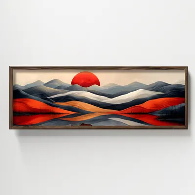 Produktbild von Wallity, HUM001, Dekoratives gerahmtes MDF-Gemälde, Mehrfarbig, 100 % MDF, 120 x 40 x 3,5 cm