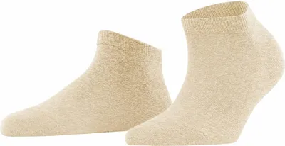 Image de Chaussettes de sport FALKE pour femmes - Family, chaussettes courtes, unies, couleur crème, pointures 39-42