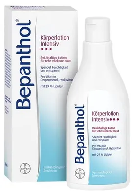 Produktbild von Körperlotion, Bayer, Bepanthol Intensiv, Intensiv feuchtigkeitsspendende und reparierende Wirkung, 200ml
