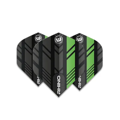 Produktbild von Winmau Dartflights Winmau Flights Rhino Schwarz & Grün 6905-193