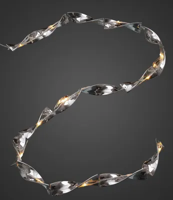 Produktbild von Lichterkette LED Spiralen Silber 15 LEDs Indoor Weihnachten Deko Batterie Licht