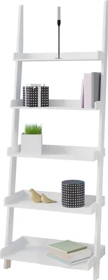 Zdjęcie produktu dla Półka drabinkowa 5-poziomowa, 180 cm, drewno MDF, biała