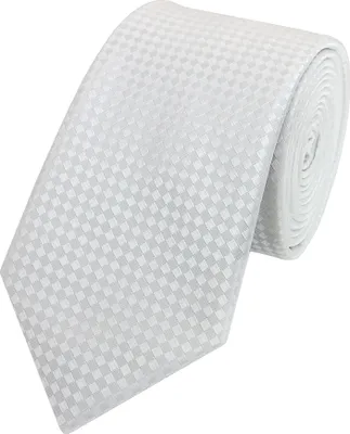 Produktbild von Fabio Farini - 1 Stück Herren Krawatte Weiß - verschiedene Weiße Männer Schlips in 6cm Schmal (6cm), Weiß - Dynamic White