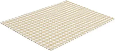 Obrázok produktu pre Bavlnené podložky pod tanier 33 x 45 cm, béžovo-biele kockované