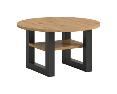 Produktbild von Runder Couchtisch Seattle - Artisan Eiche / Grau