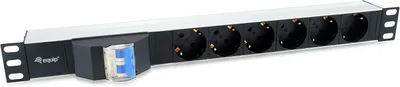Productafbeelding van Equip stekkerdoos, 19 inch (1HE), 6-voudig, Schuko, 1,8 meter