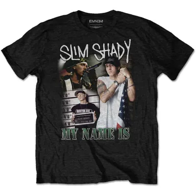 Image de Eminem My Name is Homage Black S T-shirt