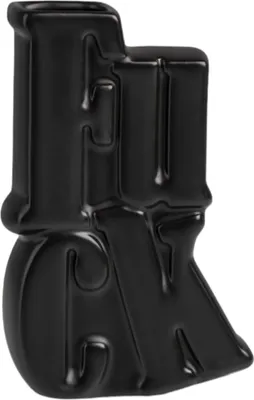 Produktbild von Fuck Vase moderne Tischvase aus Keramik in Schwarz