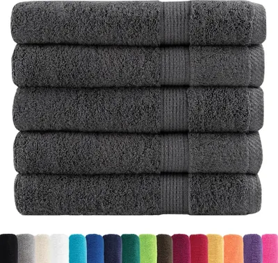 Zdjęcie produktu dla Ręczniki do sauny vidaXL Premium SOLUND, 50 szt., kolor antracytowy, 80 x 200 cm, 600 g/m²