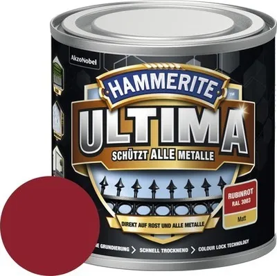 Produktbild von Hammerite Metallschutzlack Ultima Ral 3003 rubinrot matt 250 ml