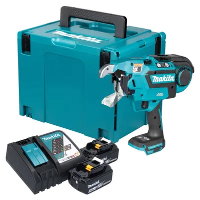 Productafbeelding van Makita DTR 181 RTJ accu-wapeningsverbinder 18 V 0,8 mm borstelloos + 2x accu 5,0 Ah + oplader + Makpac