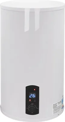 Zdjęcie produktu dla Elektryczny podgrzewacz wody – bojler – 70 l – poziomy – wyświetlacz LED – stal nierdzewna – biały