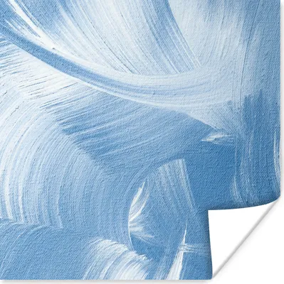 Produktbild von MuchoWow® Poster Acrylfarbe - Blau - Design 30x30 cm - Wandposter - Printing