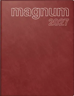 Produktbild von rido Buchkalender 2027 - Modell Magnum - 183×240 mm - 1 Woche auf 2 Seiten - Kunststoff weinrot