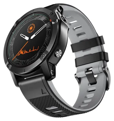 Productafbeelding van 22mm Vervangband voor Garmin Fenix 5/6/7 in Zwart-Grijs