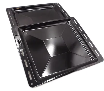 Image de ICQN 455 x 375 x 30 mm Plaque de cuisson à revêtement antiadhésif, Convient pour Bosch, Siemens, Neff, Constructa, Flavel, Lèchefrite pour four, Anti-rayures, Non-adhésif, 45,5 x 37,5 x 3 cm