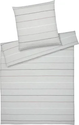 Produktbild von elegante Halbleinen-Bettwäsche-Garnitur Balance Farbe Greige Größe 155x200+40x80