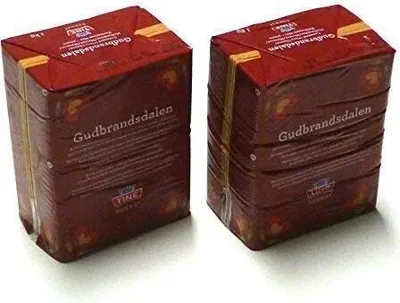 Produktbild von Gudbrandsdalen Käse 2 mal 1 kg Gudbrandsdalsost Brunost Molkenkäse Braunkäse Geitost Gjetost Karamellkäse