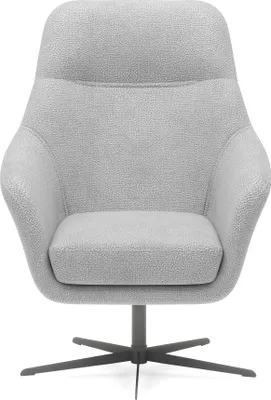 Produktbild von Relax Collection otočné kreslo CUBO - pohodlné kreslo s funkciou otáčania moderný dizajn funkcia otáčania ideálna do kancelárie obývačky a relaxačných priestorov 76x97x76 cm, farba: svetlosivá