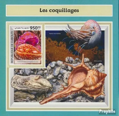 Produktbild von Briefmarken Dschibuti 2017 Mi Block 922 (kompl. Ausg.) postfrisch Muscheln