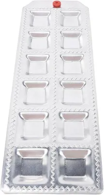 Produktbild von Ravioli Maker - Knoedel Werkzeug - Pasta Maken - 12 Löcher - Quadrat - Aluminium