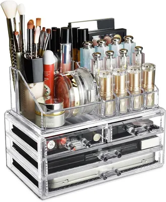 Produktbild von Make-up Organizer transparent, Kosmetik-Aufbewahrungsbox, für Badezimmer
