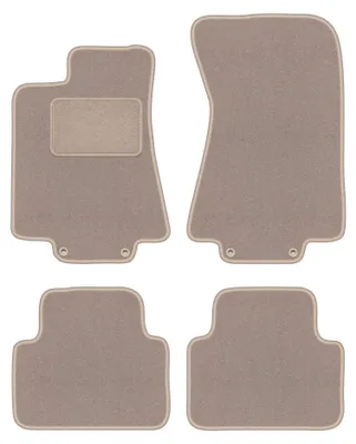 Image de Tapis de sol en moquette pour Jaguar XJ VII 2002-2009 (berline) – jeu 4 pièces, beiges, sur mesure – Wielganizator LUX