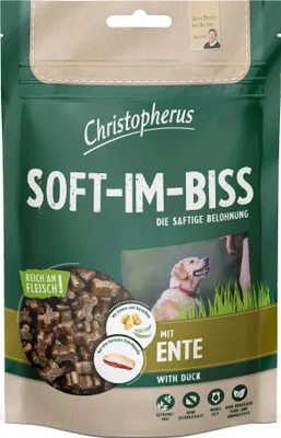 Produktbild von Christopherus Snacks Soft-Im-Biss mit Ente, Leckerli für Hunde, 125 g