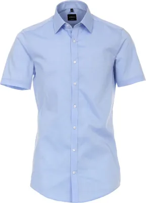 Produktbild von Venti - Body Fit - Bügelleichtes Herren Kurzarm Hemd mit Kent Kragen (001930), Größe:46, Farbe:Blau (115)