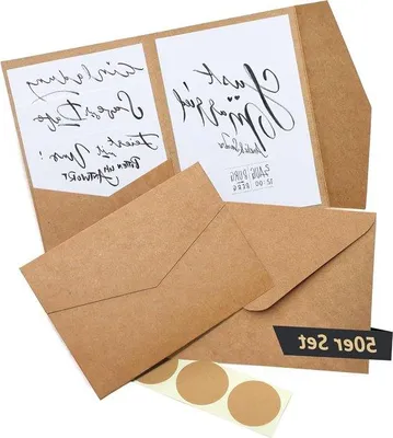 Productafbeelding van Famanu zakfolio kaarten met bijbehorende enveloppen - blanco (DIN B6)