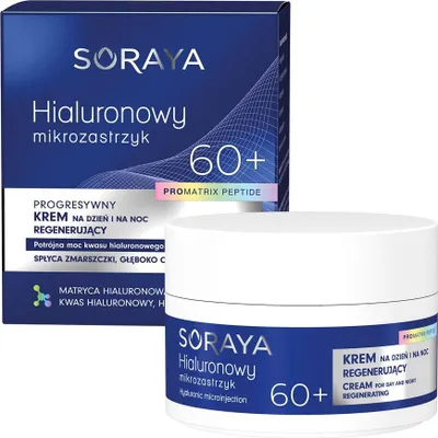 Obrázok produktu pre Soraya Hialuronowy Mikrozastrzyk 60+ Krem do twarzy liftingujący przeciwzmarszczkowy