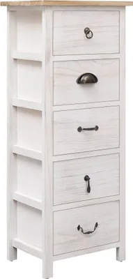 Produktbild von CLORIS Beistellschrank 35x25x87 cm Massivholz Paulownia - Kommoden 284077