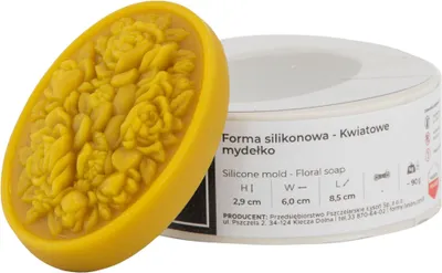 Produktbild von Łysoń Silikonform Blumenmuster für Seife und Kerzen