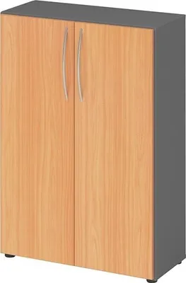 Produktbild von HAMMERBACHER Aktenschrank 4550, V4550/G/6/BM grafit, buche 2 Fachböden 80,0 x 34,6 x 114,4 cm