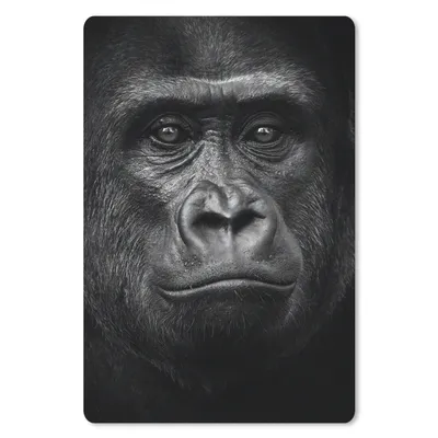 Produktbild von MuchoWow® Mauspad Mousepad Gorilla - Schwarz - Weiß - Tiere - Porträt 18x27 cm - Mousepads - Maus Mat - Pad - Mausunterlage