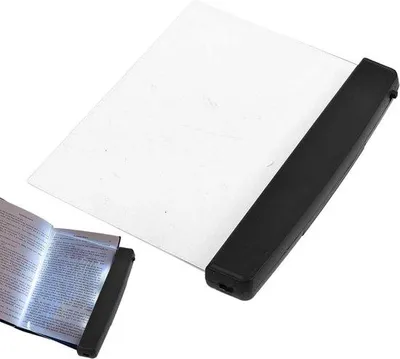 Productafbeelding van Boek leeslamp - Leesverlichting - Comfortabel lezen - Plat paneel ontwerp - 10 x 5 cm - Zwart