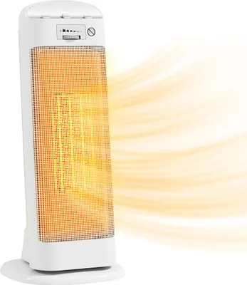Produktbild von Elektrischer Heizlüfter - Raumheizer - 2000 W, Energiesparend, 4 Modi, Einstellbarer Thermostat, Kipp- & Überhitzungsschutz, Für Wohnzimmer - Weiß