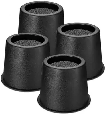 Imagen del producto de Elevadores redondos para muebles, de 7,5 cm de altura, antideslizantes, paquete de 4 unidades, para patas de muebles de hasta 7,5 cm