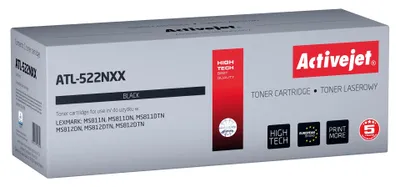 Productafbeelding van Activejet ATL-522NXX tonercartridge (vervangt Lexmark 52D2X00 (522X); hoogste kwaliteit; 45.000 pagina's; zwart)