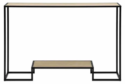 Image de CALICOSY - Console moderne 2 niveauxReproduction chêne L120cm