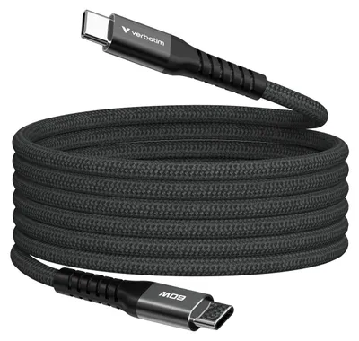 Zdjęcie produktu dla Verbatim 31859, 1,2 m, USB C, USB C, USB 2.0, 0,48 Gbit/s, Czarny
