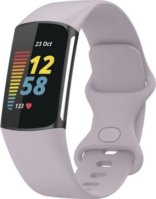 Produktbild von Strap-it® Fitbit Charge 5 Silikonarmband (Lavendel) - Große: M/L
