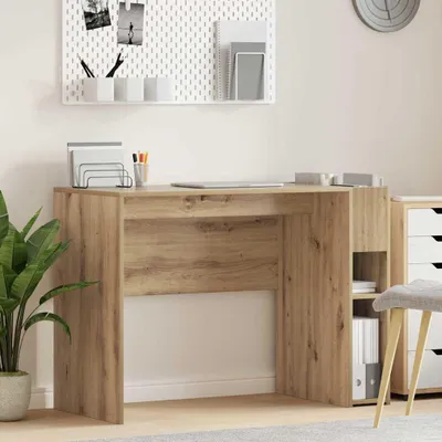 Image de Bureau exclusif - Structure en bois stratifié imitation chêne artisanal, dimensions : 109 x 50 x 78 cm