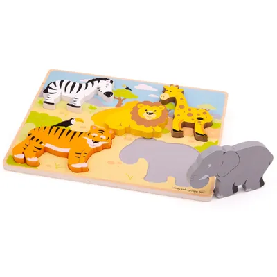Immagine prodotto di Bigjigs Toys Inserire il puzzle safari
