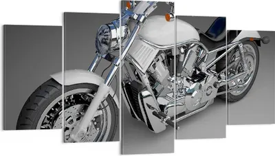 Produktbild von Bild auf Leinwand - Leinwandbild - Motorrad Geschwindigkeit Motor - 160x85cm - Wand Bild - Wanddeko - Leinwanddruck - Bilder - Kunstdruck - Wanddekoration - Leinwand bilder - Wandkunst - EA160x85-0516