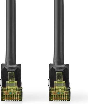 Produktbild von Nedis CAT7-Netzwerkkabel - S/FTP - RJ45 Stecker - RJ45 Stecker - 1.00 m - Snagless - Rund - LSZH - Schwarz - Label