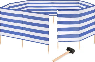Produktbild von Garronda Strand Windschutz Sichtschutz 15m lang plus Gummihammer GAEX001 (Streifen, 15 m)